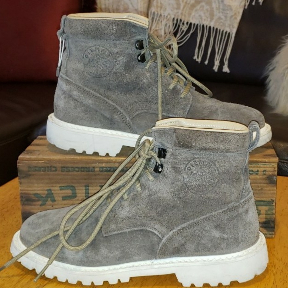 Diemme Lace Up Suede Boots Gray/Taupe